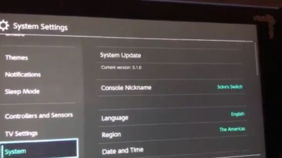 任天堂Switch固件版本升至5.1.0